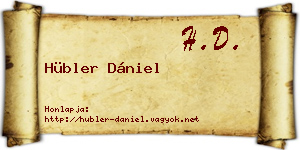 Hübler Dániel névjegykártya